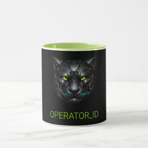 Caneca Pantera Gamer Cibernética Cyberpunk Personalizada