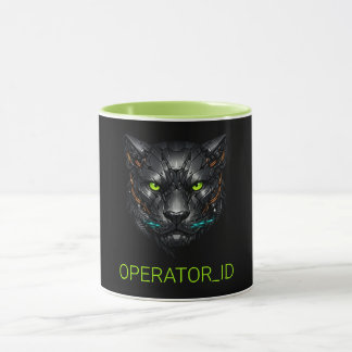 Caneca Pantera Gamer Cibernética Cyberpunk Personalizada