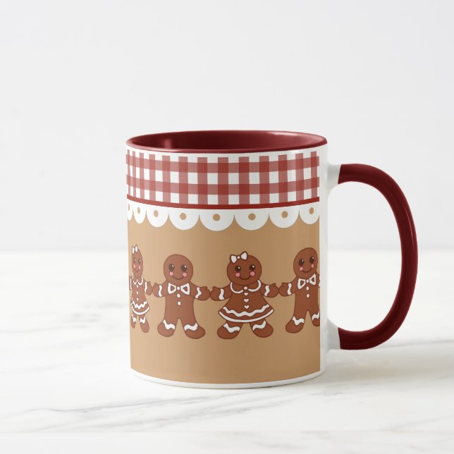 Caneca Pão de Gengibre Férias de Natal Mug de Café (Direita)