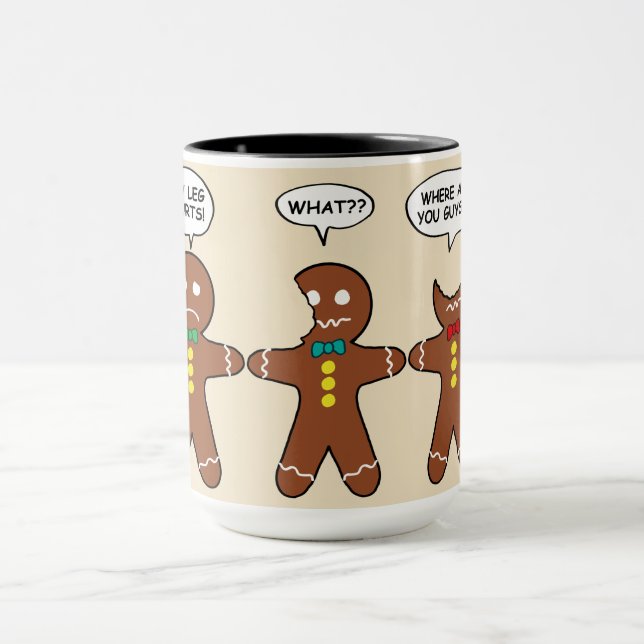 Caneca Pão De Gengibre Minha Perna Magoa O Humor Preto (Centro)