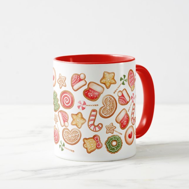 Caneca Pão de Natal Festivo (Frente Esquerda)