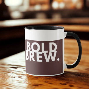 Caneca PÃO NEGRO. Café Mug - Taça Minimalista Engraçada