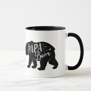 Caneca Papa Bear Mug, Papa Bear Cup, pai ou presente de p