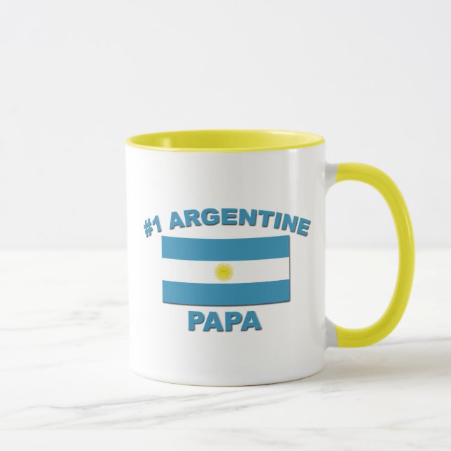 Caneca Papá de #1 Argentina (Direita)