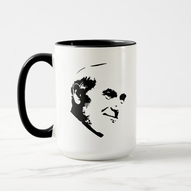 Caneca Papa João Paulo II Face Branco (Esquerda)