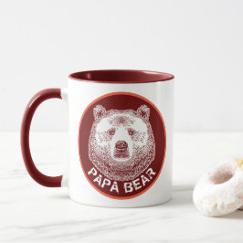 Caneca Papá Urso, Ilustração Desenhada À Mão