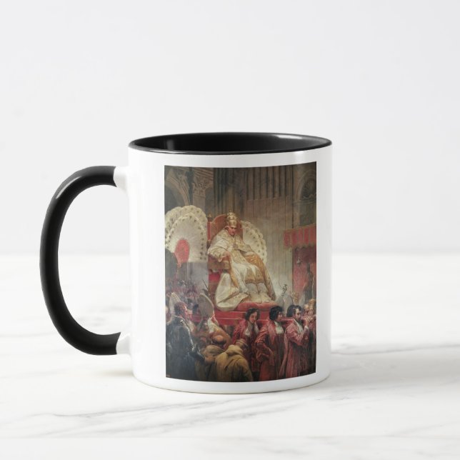 Caneca Papa VIII em St Peter no Sedia Gestatoria (Esquerda)
