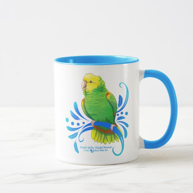 Caneca Papagaio Amazônico Duplo Amarelo (Direita)