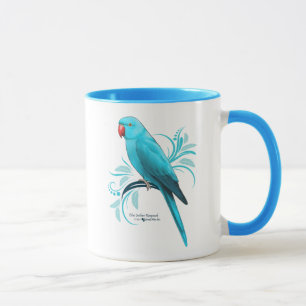 Caneca Papagaio azul de Ringneck do indiano