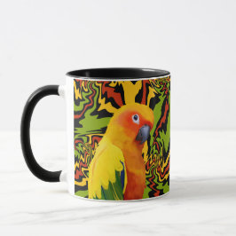 Caneca Papagaio Colorido do Sol Vibrante
