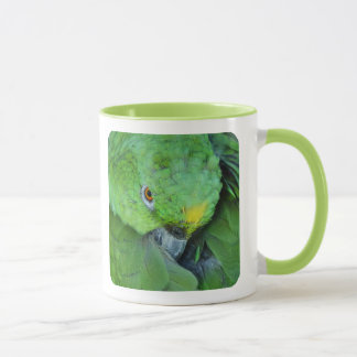 Caneca Papagaio verde de Amazon