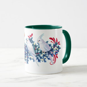 Caneca Papagaios de Natal Branco