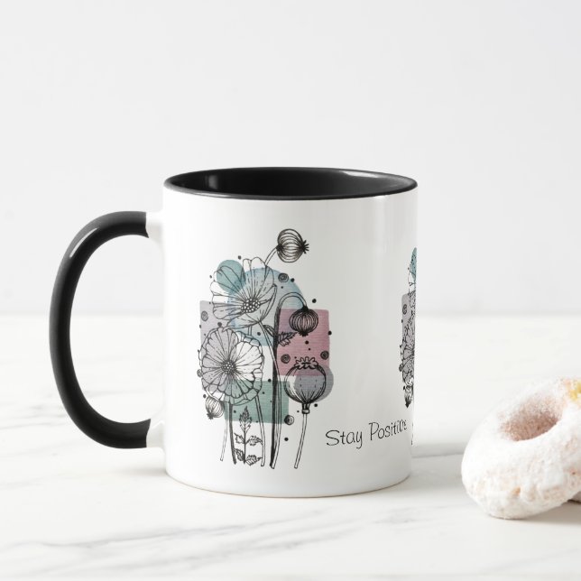 Caneca Papagaios Em Tinta E Coffee Moug (Com Donut)