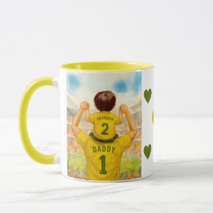 Caneca Papai e Filho Futebol Jersey Back View