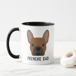 Caneca Papai Frenchie Toupeira Vermelha Bulldog Francês