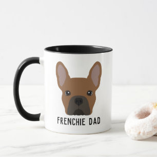 Caneca Papai Frenchie Toupeira Vermelha Bulldog Francês