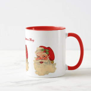 Caneca Papai Noel alegre clássico enfrenta o nome