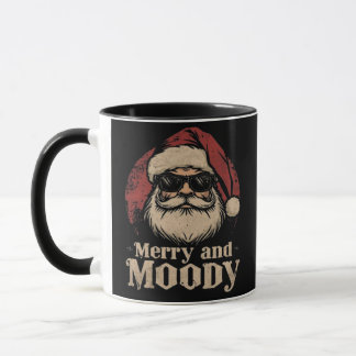 Caneca Papai Noel " Alegre e Mal-Humorado" Natal Engraçad