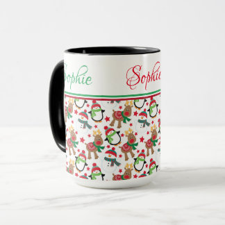 Caneca Papai noel Amigos Mug