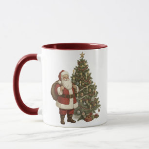 Caneca Papai Noel Antigo & Árvore de Natal