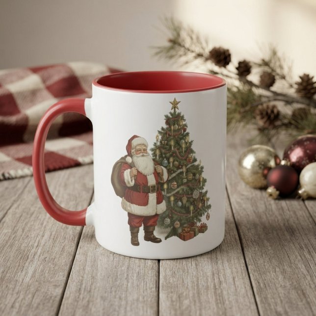 Caneca Papai Noel Antigo & Árvore de Natal (Criador carregado)