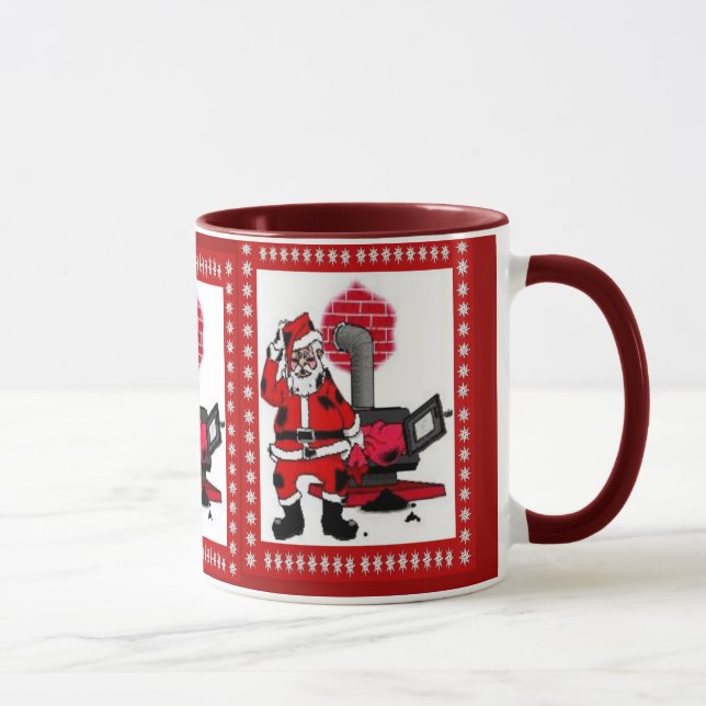 Caneca Papai Noel Antigo e Queimador de Fogão a Carvão (Direita)