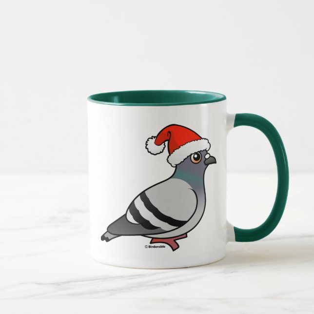 Caneca Papai noel bonito do pombo dos desenhos animados (Direita)
