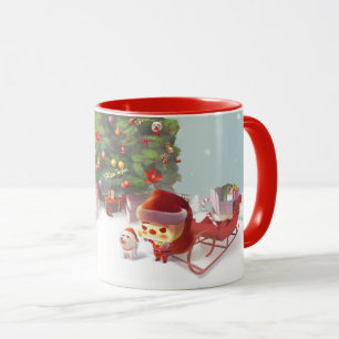 Caneca Papai Noel com Árvore de Natal