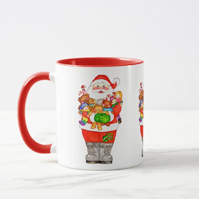 Caneca Papai Noel com brinquedos (Esquerda)