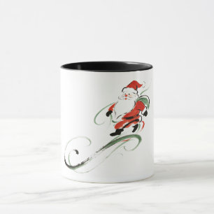Caneca Papai Noel com Tinta Chinesa no Natal