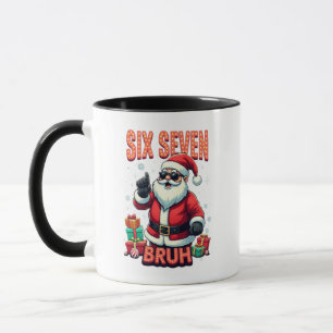 Caneca 🎅Papai Noel Diz Seis Sete Meme Engraçado Papai No