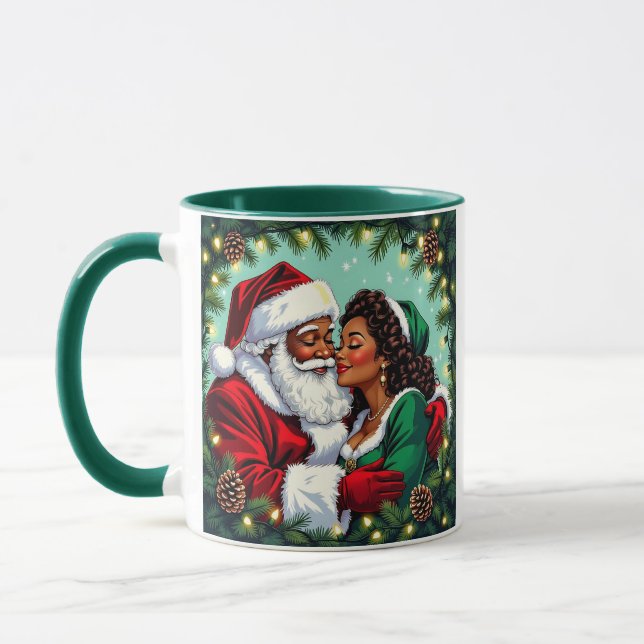 Caneca Papai Noel e Mamãe Noel Doce Natal  (Esquerda)