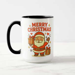 Caneca Papai Noel Fofo Arte de Natal – Feliz Natal