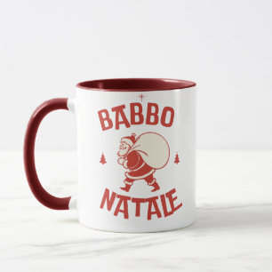 Caneca Papai Noel Italiano Natal fofo Kawaii Feliz Natal