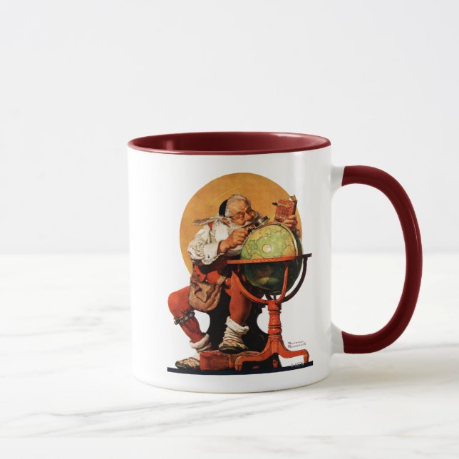 Caneca Papai noel no globo (Direita)