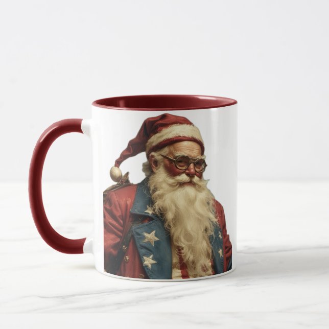 Caneca Papai Noel Patriótico (Esquerda)