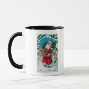 Caneca Papai noel que guardara a cesta da cena dos
