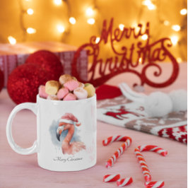 Caneca Papai noel Snowbird Flamingo, personalizado