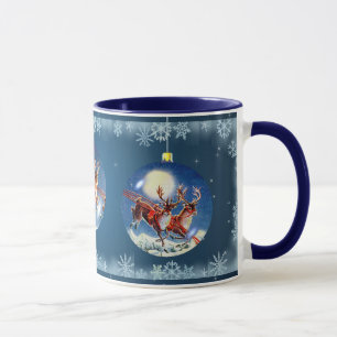 Caneca PAPAI NOEL, TRENÓ & RENA por SHARON SHARPE
