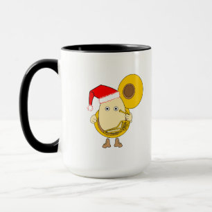 Caneca Papai noel Tuba Player Egghead