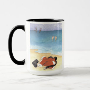 Caneca Papai Noel vai nadar -