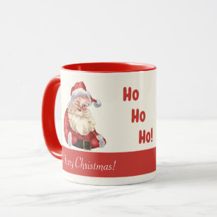 Caneca Papai Noel velho e movido Ho Ho Ho Feliz Natal