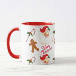 Caneca Papai Noel Vintage Férias de Natal