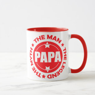 Caneca Papai. O Homem. O Mito. A Lenda.