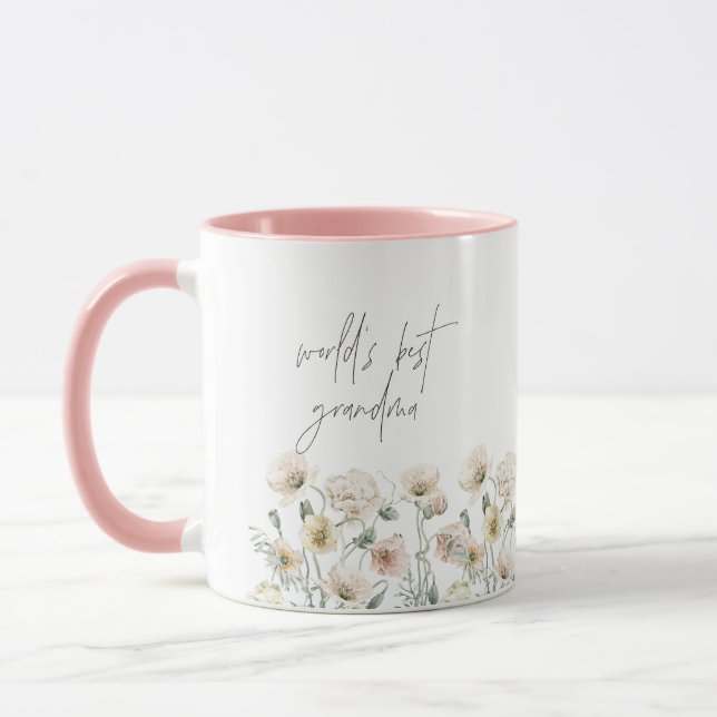 Caneca PAPAI Pastel Wildflower Melhor Avó do Mundo (Esquerda)