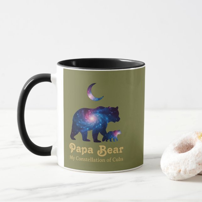Caneca Papai Urso Cósmico & Filhote (Com Donut)