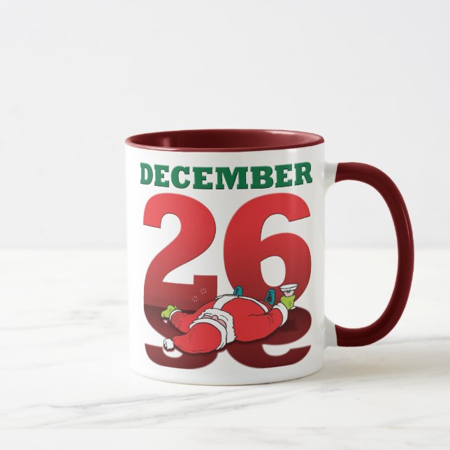 Caneca Papais noeis bebados "26 de dezembro" Mug (Direita)