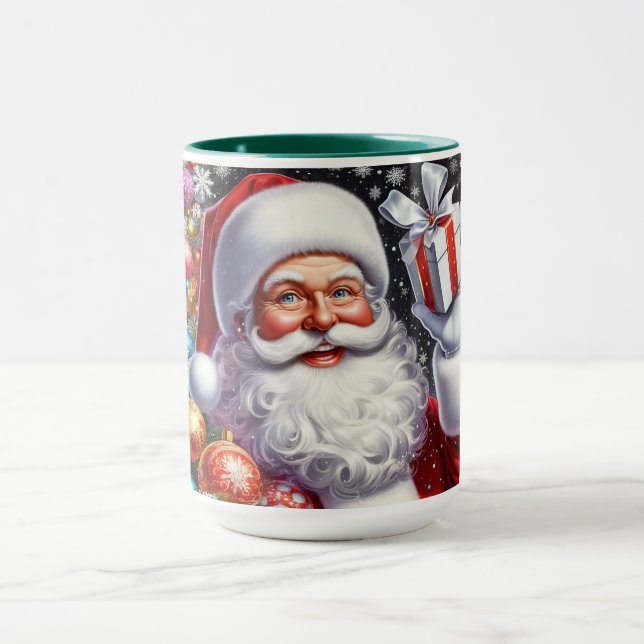 Caneca Papais noeis clássicos com & ornamentos atuais (Centro)