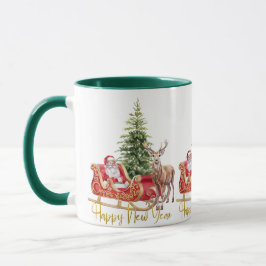 Caneca Papais noeis Clássicos Sleigh Christmas Mug
