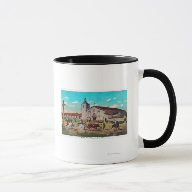 Caneca Papais noeis da Missão Clara de AsisSanta Clara, C (Direita)